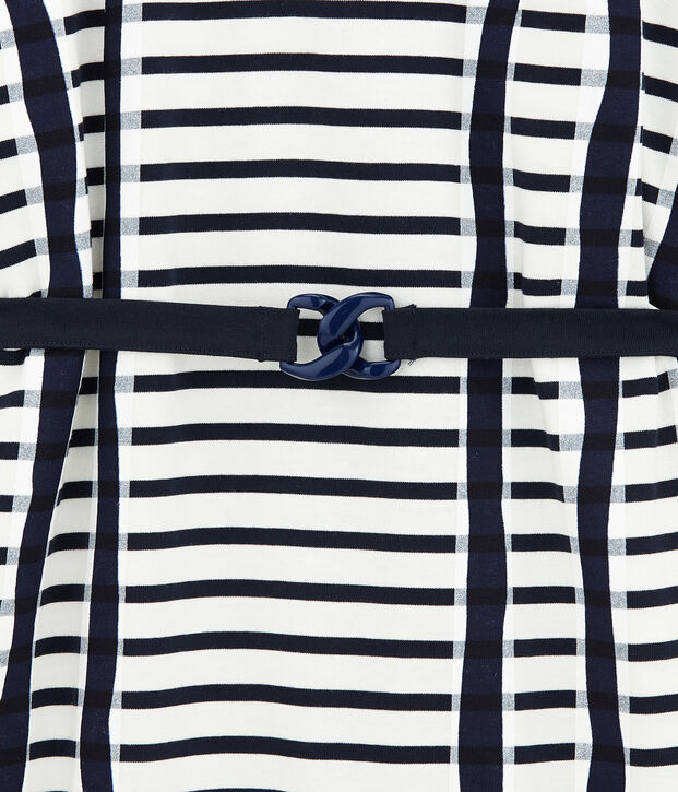 Navy Kimono white/blue