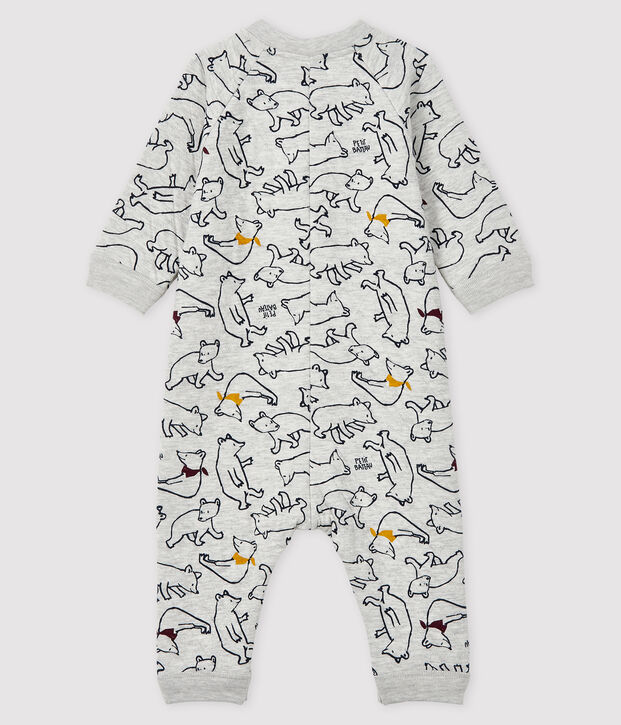 Baby boy's long playsuit grey/multicolor