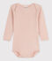 Babies' Long-Sleeved Openwork Bodysuit SALINE pink