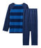 Boys' Velour Pyjamas MEDIEVAL blue/MAJOR blue