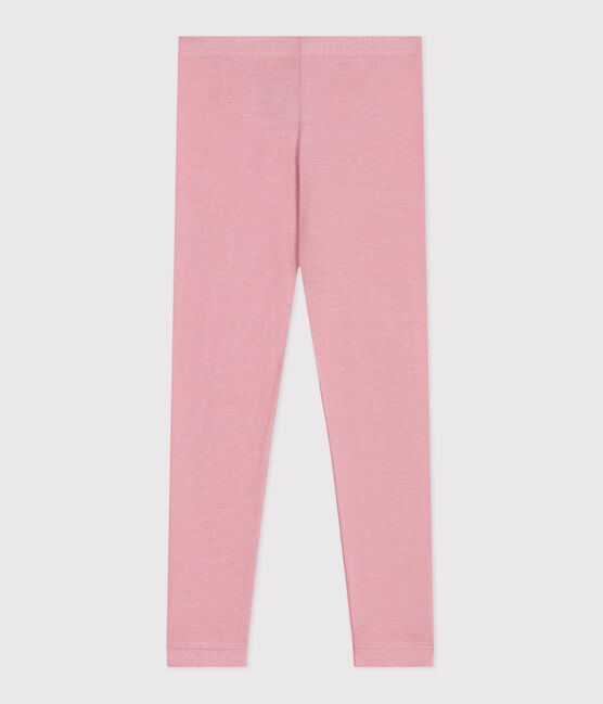 Children's plain cotton leggings CHARME pink