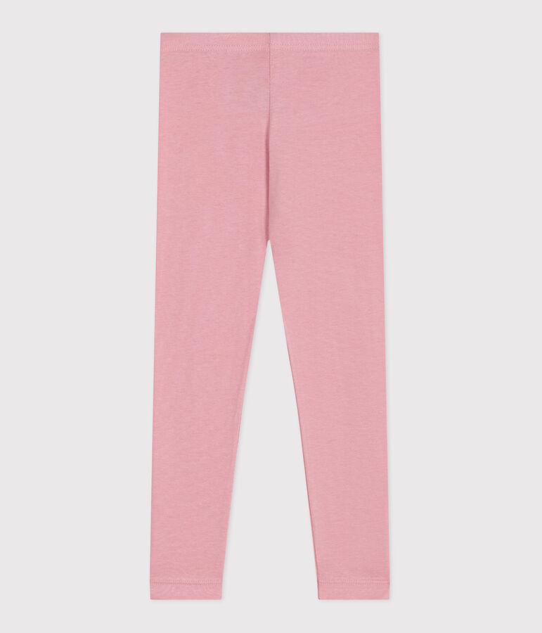 Children's plain cotton leggings CHARME pink