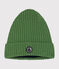 Children's polar fleece-lined knitted beanie hat PALMERAIE green