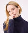 Women's Iconic roll neck cotton T-shirt SMOKING blue