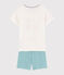 Boys' Fruit Motif Cotton Short Pyjamas MARSHMALLOW white/MULTICO white