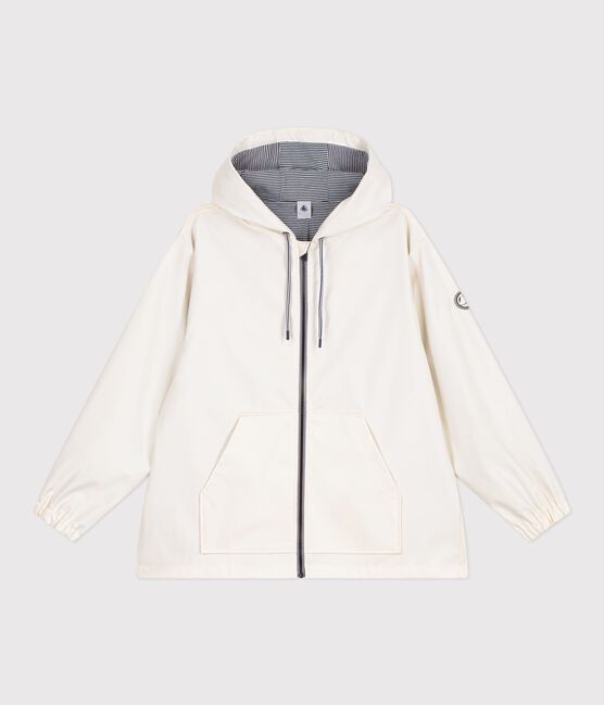 Women's short raincoat MILK Ecru
