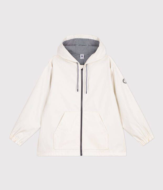 Women's short raincoat MILK