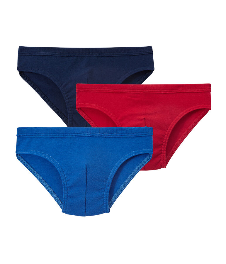 Set of 3 boys' briefs white