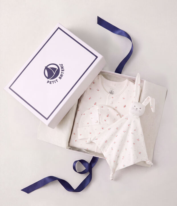 Newborn babies' floral-print cotton gift set multicolor