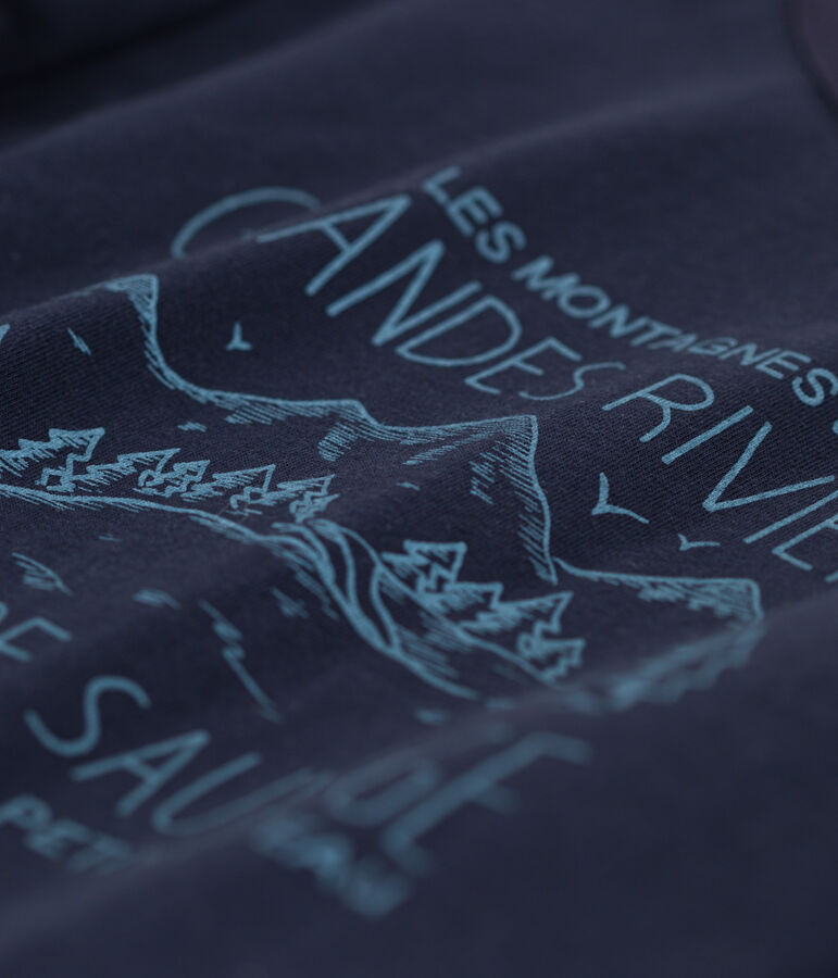 Boys' Long-Sleeved Print T-shirt blue