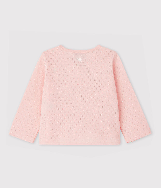 Baby Girls' Ribbed Cardigan pink/white