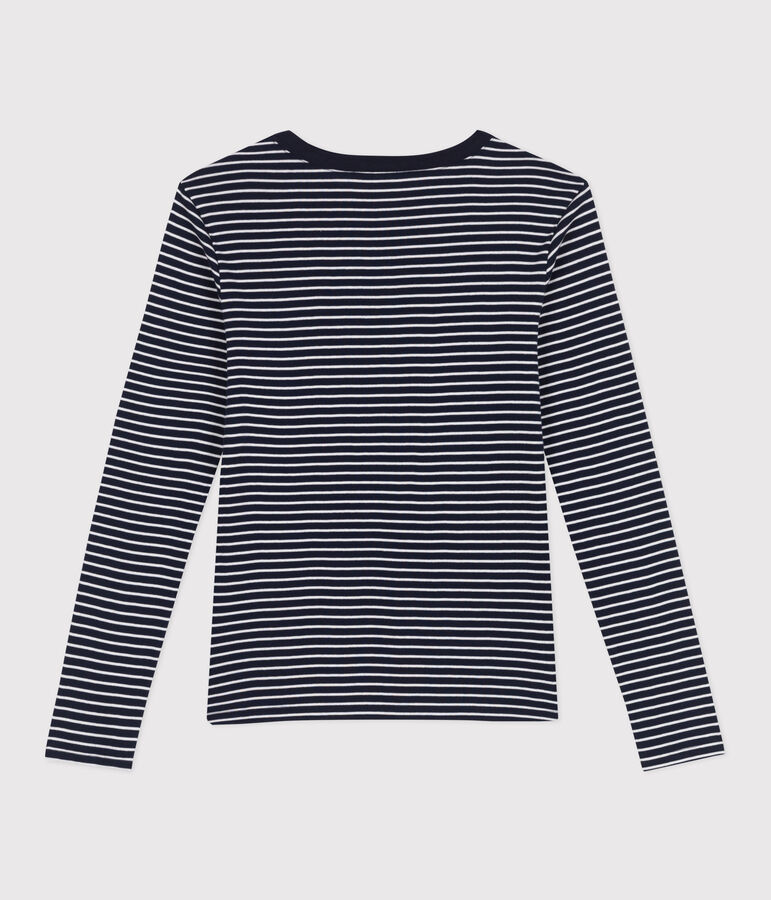 Women's Iconic striped cotton T-Shirt blue/white