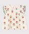 Babies' Short-Sleeved Patterned Cotton Gauze Blouse AVALANCHE white/MULTICO