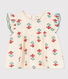 Babies' Short-Sleeved Patterned Cotton Gauze Blouse