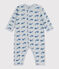 Babies' printed cotton footless pyjama suit CO2 /ADRIATIC