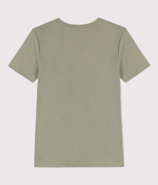 Women's Iconic Cotton V-Neck T-Shirt MARECAGE green