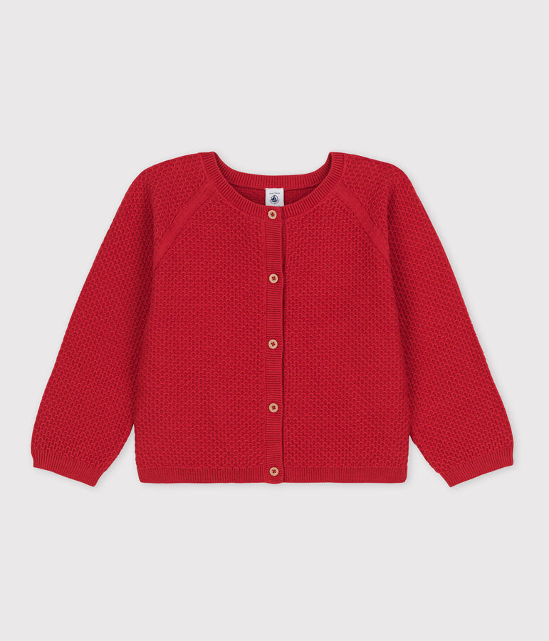 Girls' Cotton Cardigan red