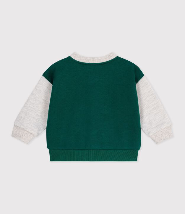 Two-tone cotton baby teddy green/beige