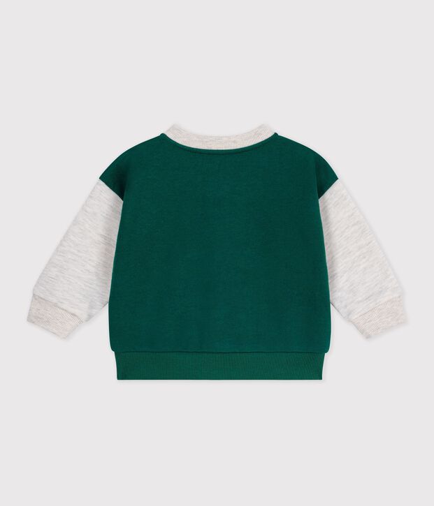 Two-tone cotton baby teddy green/beige