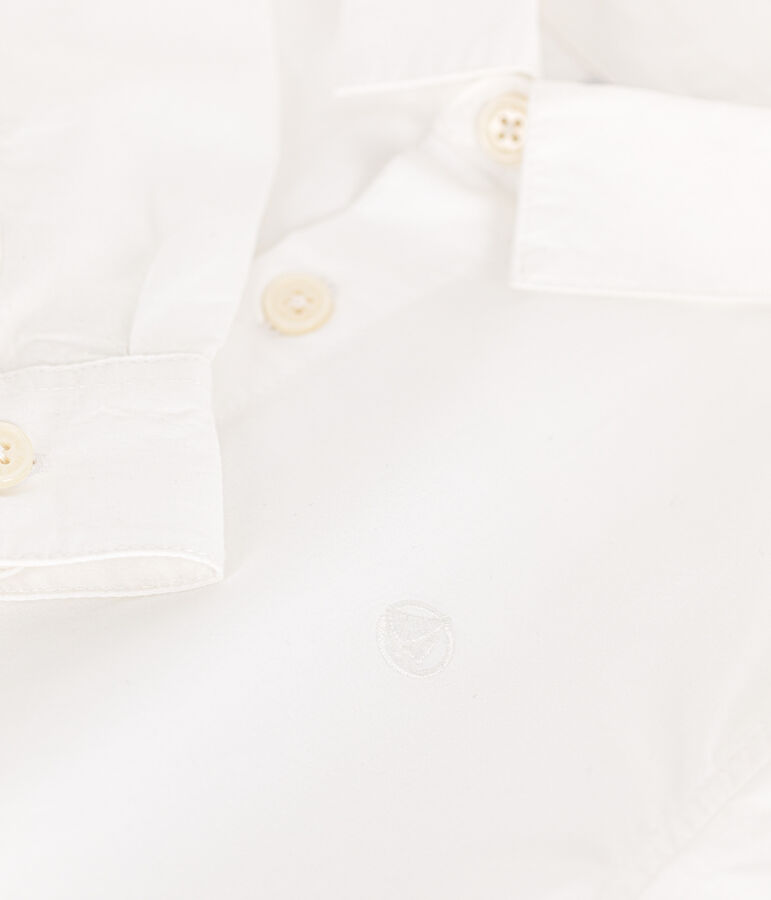 Little boys' poplin shirt ECUME white