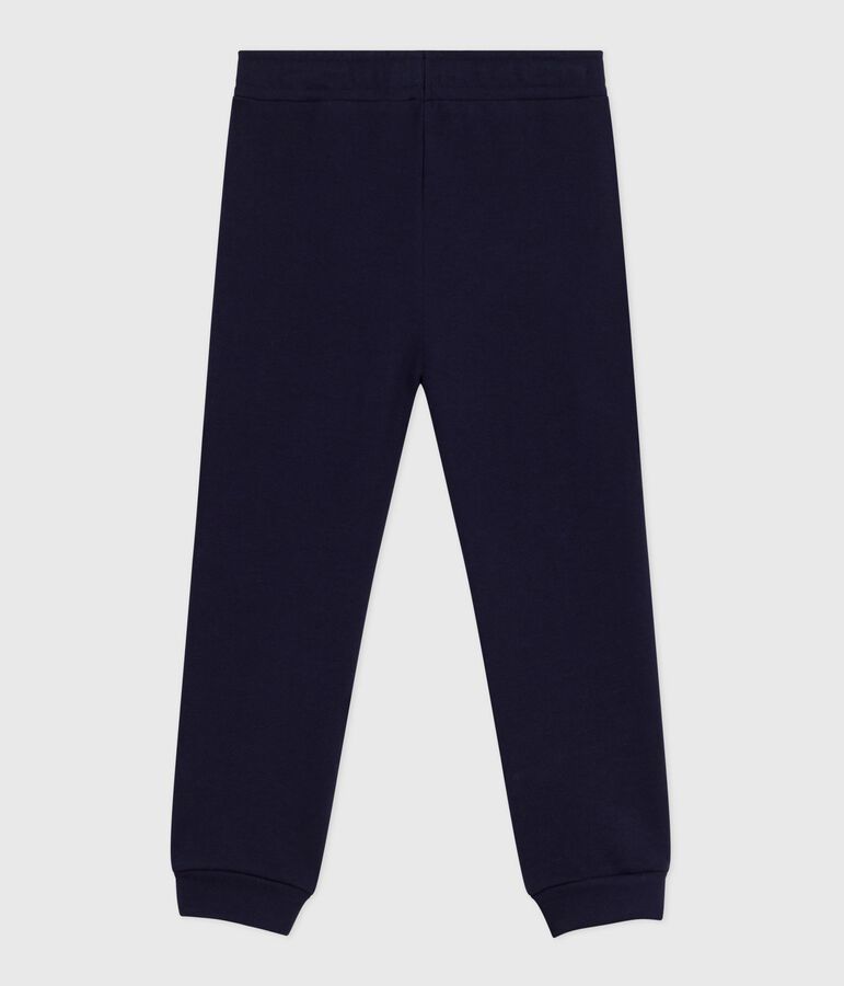 Girls' fleece jogging bottoms blue