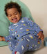 Babies' brushed fleece space print pyjamas