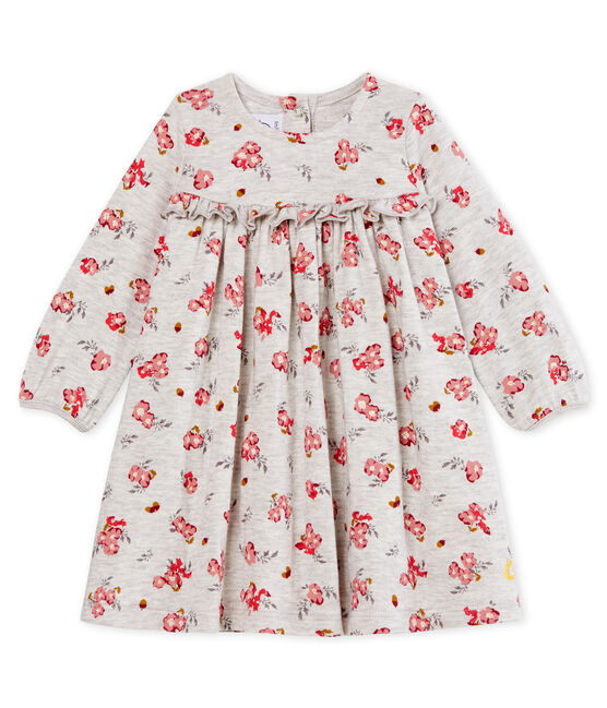 Baby Girls Long Sleeved Print Dress Beluga Multico Petit Bateau