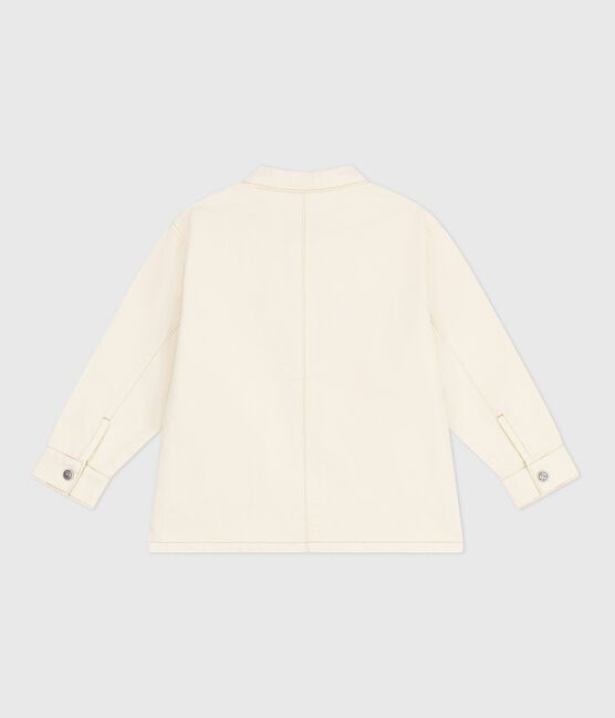 Children's plain denim jacket MILK Ecru