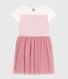 Children's short-sleeved cotton and tulle dress
