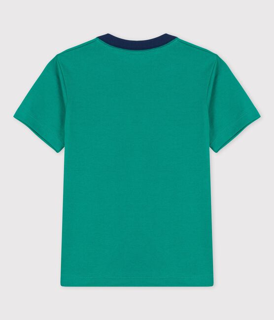 Boys' Short-Sleeved Cotton T-Shirt GAZON green