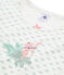 Girls' Ribbed Nightdress MARSHMALLOW white/MULTICO white
