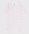 Babies' footless floral-print cotton pyjama suit MARSHMALLOW white/MULTICO white