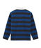 Boys' Striped Rugby Polo Shirt SMOKING blue/LIMOGES blue
