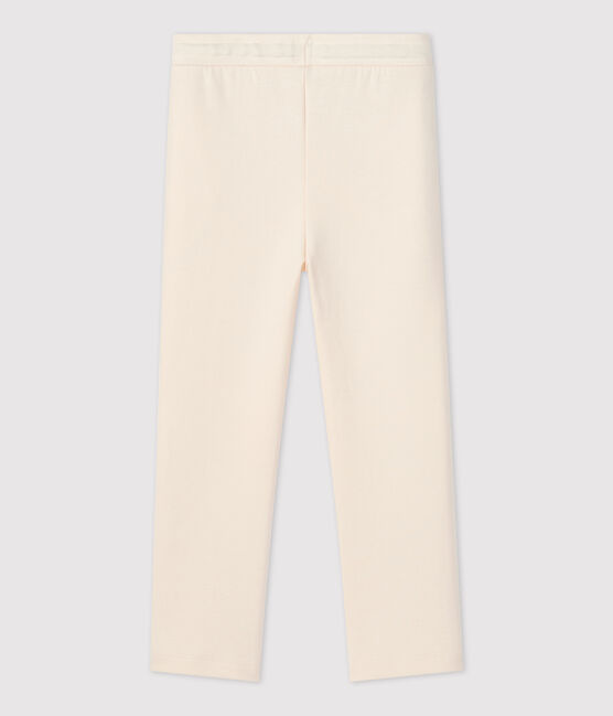 Girls' Comfy Cotton Trousers AVALANCHE Ecru