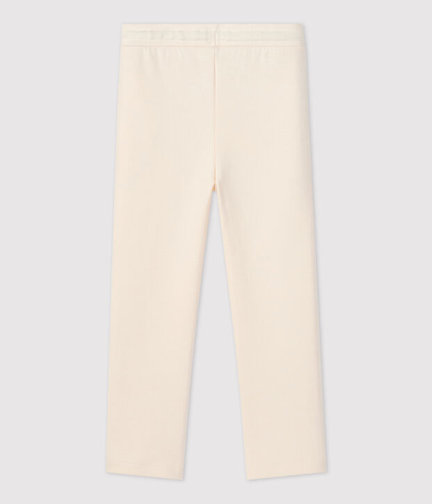 Girls' Comfy Cotton Trousers Ecru