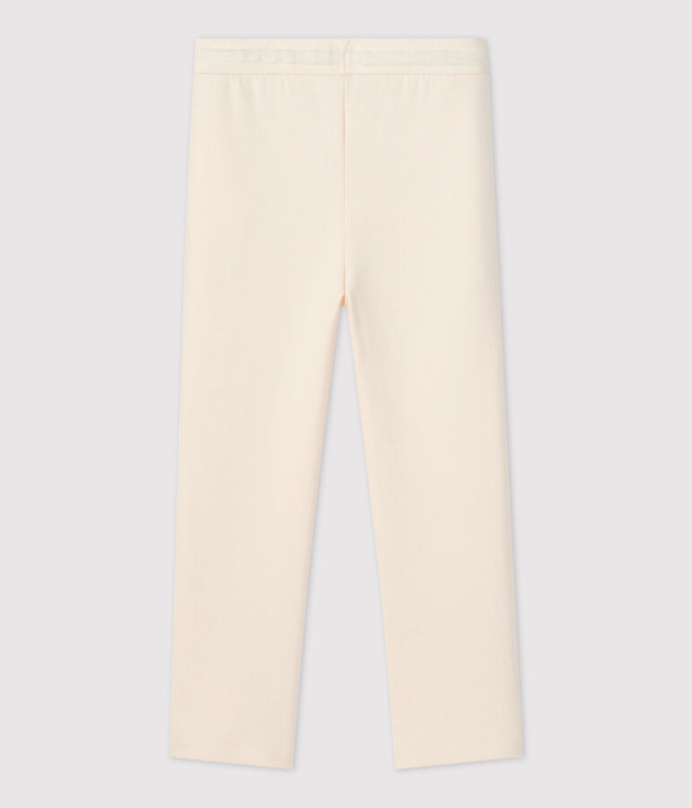 Girls' Comfy Cotton Trousers Ecru