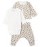 Baby Boys' Wool/Cotton Clothing - 3-piece set MONTELIMAR beige/MULTICO white