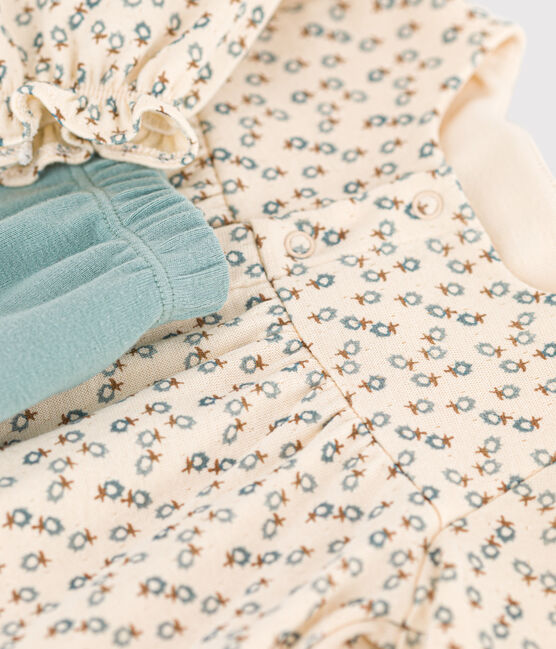 Babies' Tube Knit Dress with Leggings AVALANCHE white/MULTICO