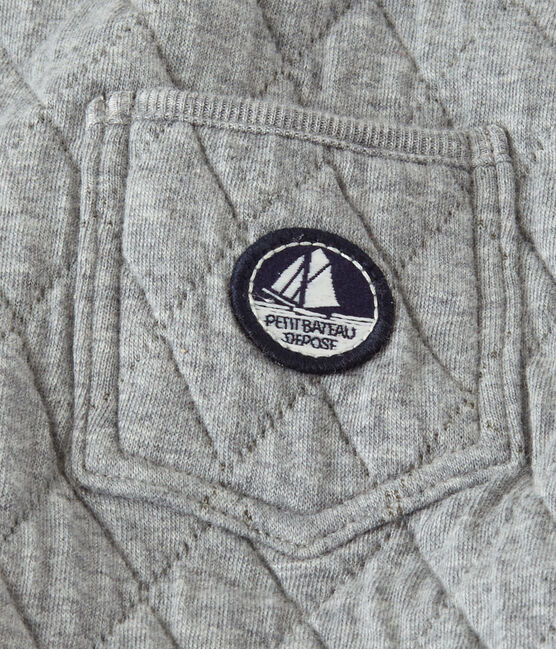 Baby boy's quilted double knit overalls SUBWAY CHINE grey
