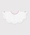Babies' cotton bib with embroidered hearts white