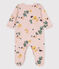 Babies' Floral Tube Knit Sleepsuit SALINE pink/MULTICO white