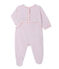 Baby girls' velour sleepsuit Souffle Chine pink