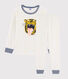 Children's Tiger Motif Ribbed Pyjamas
