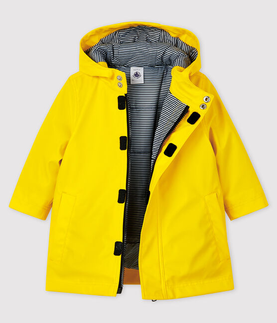 Baby's unisex waxed puffer jacket JAUNE yellow