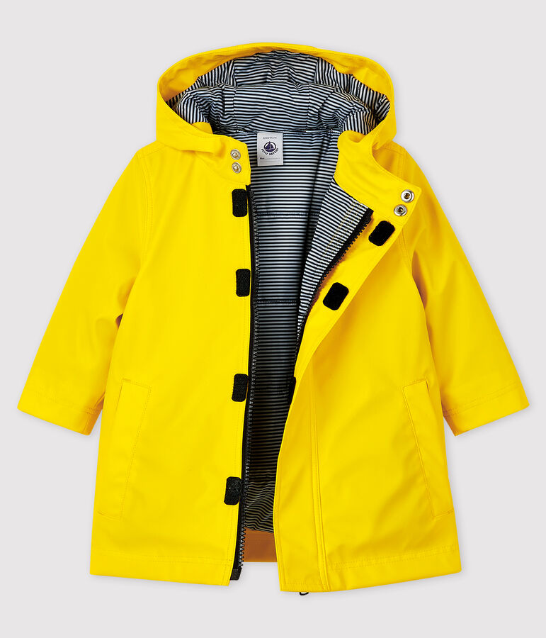 Baby's unisex waxed puffer jacket yellow