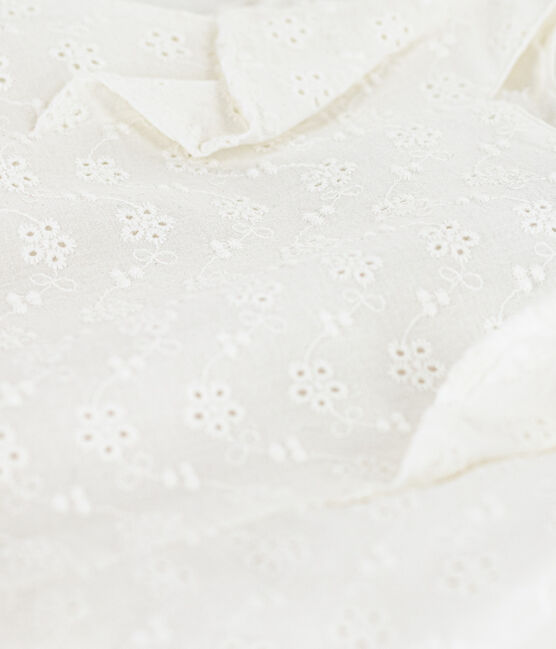Girls' Eyelet Embroidery Dress MARSHMALLOW white
