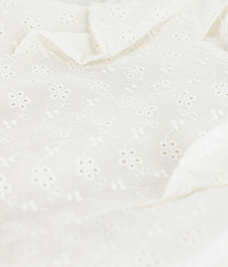 Girls' Eyelet Embroidery Dress white