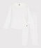 Girls' Spotted Cotton Pyjamas MARSHMALLOW white/EDNA