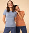 Women's Iconic Cotton Round Neck T-Shirt AZUL blue