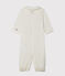 Babies' Jumpsuit/Sleeping Bag in Tube Knit MARSHMALLOW white/MULTICO white